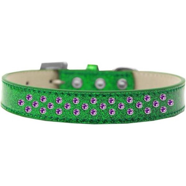 Unconditional Love Sprinkles Ice Cream Purple Crystals Dog CollarEmerald Green Size 16 UN785926